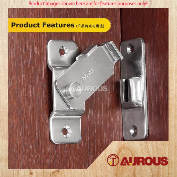 STAINLESS STEEL 304 SWIVEL BOLT DOOR HASP LATCH FOR SLIDE GATE PARTITION DOOR - (1 SET/PKT) - Image 6