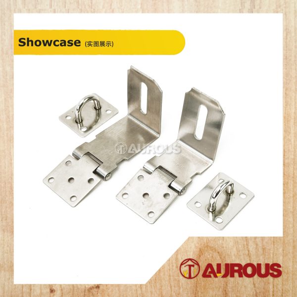 STAINLESS STEEL 304 HASPS & STAPLERS DOOR LOCK BUCKLE DOOR PLATE (STRAIGHT / 90 DEGREE) - 1 SET - Image 3