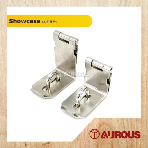STAINLESS STEEL 304 HASPS & STAPLERS DOOR LOCK BUCKLE DOOR PLATE (STRAIGHT / 90 DEGREE) - 1 SET - Image 2