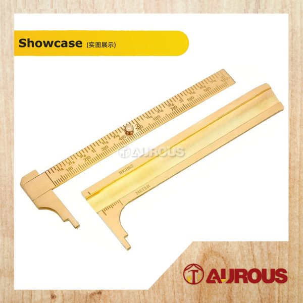 BRASS VERNIER CALIPER MEASURING DOUBLE SCALES MM/INCH POCKET RULER (0-100MM) - Image 3
