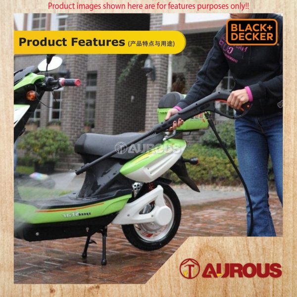BLACK & DECKER 110 BAR PRESSURE WASHER WATER JET CLEANER 1400W (BW14) - Image 6