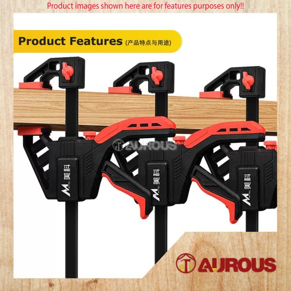 HEAVY DUTY PVC QUICK RELEASE F CLAMP FOR WOOD WORKING BAR DIY HANDGRIP (6''/8''/12''/18''/24'') - Image 6