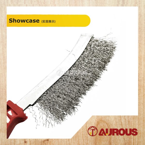 STAINLESS STEEL WIRE BRUSH WITH PVC HANDLE CLEANING TOOL - Image 3