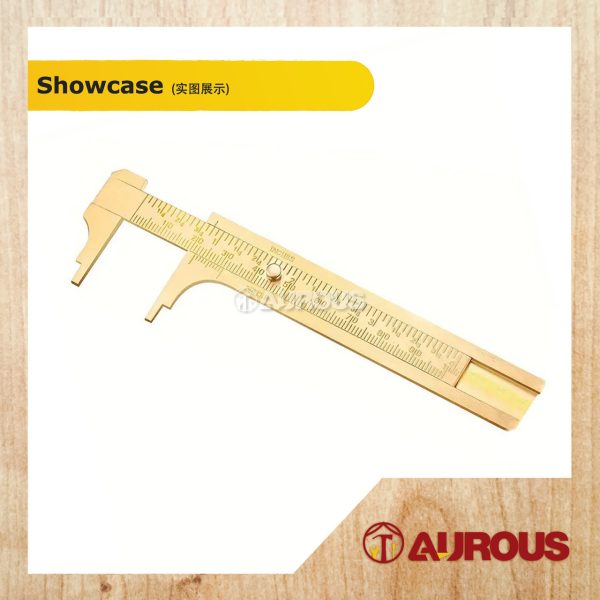 BRASS VERNIER CALIPER MEASURING DOUBLE SCALES MM/INCH POCKET RULER (0-100MM) - Image 2