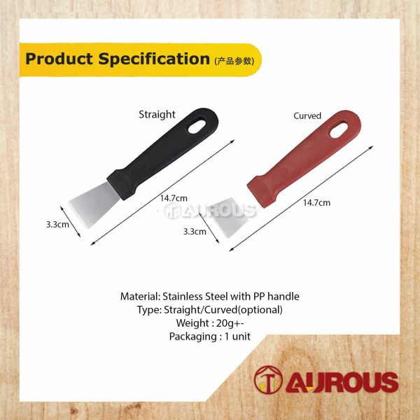 MULTIPURPOSE PORTABLE STAINLESS STEEL MINI SCRAPER CLEANING TOOL (STRAIGHT / CURVED) - Image 6