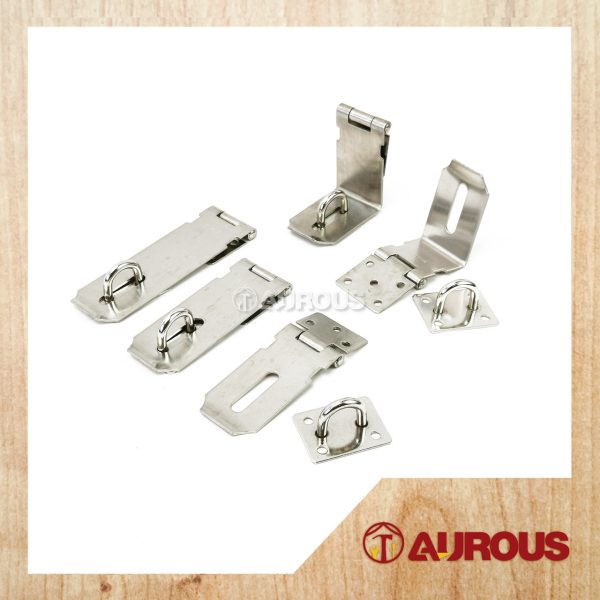 STAINLESS STEEL 304 HASPS & STAPLERS DOOR LOCK BUCKLE DOOR PLATE (STRAIGHT / 90 DEGREE) - 1 SET