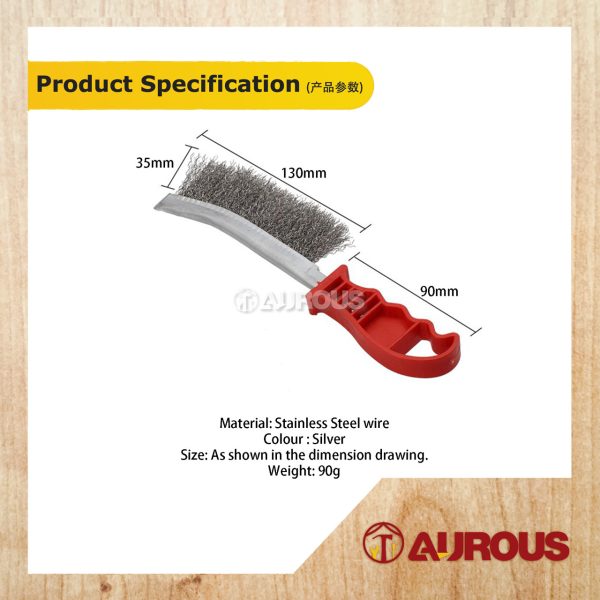 STAINLESS STEEL WIRE BRUSH WITH PVC HANDLE CLEANING TOOL - Image 6
