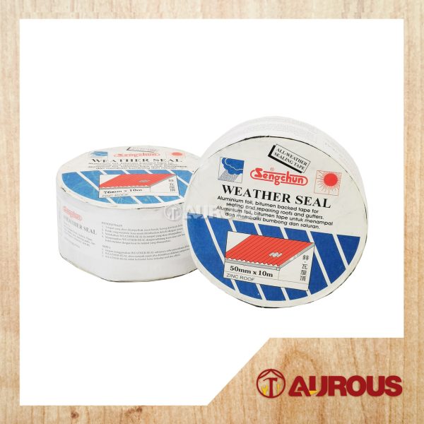 SENG CHUN ZINC ROOF WEATHER SEAL ALUMINIUM FOIL BITUMEN WATERPROOF TAPE (50MM X 10M / 76MM X 10M)