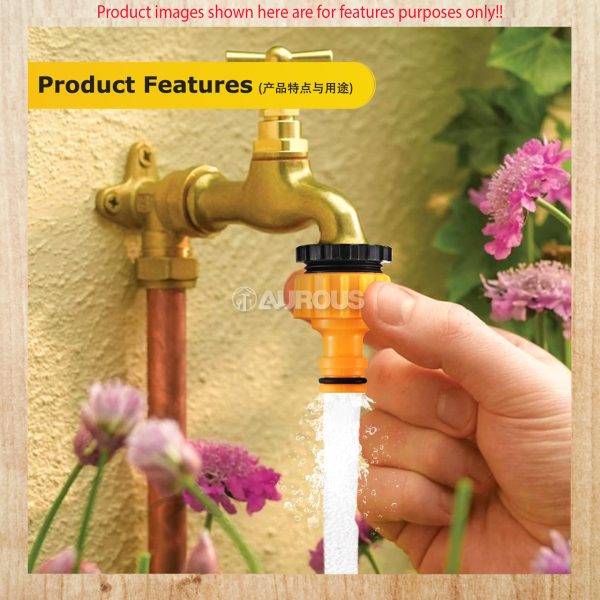 PVC GARDEN HOSE ACCESSORIES MULTI THREADED TAP CONNECTOR 1/2" - Image 7