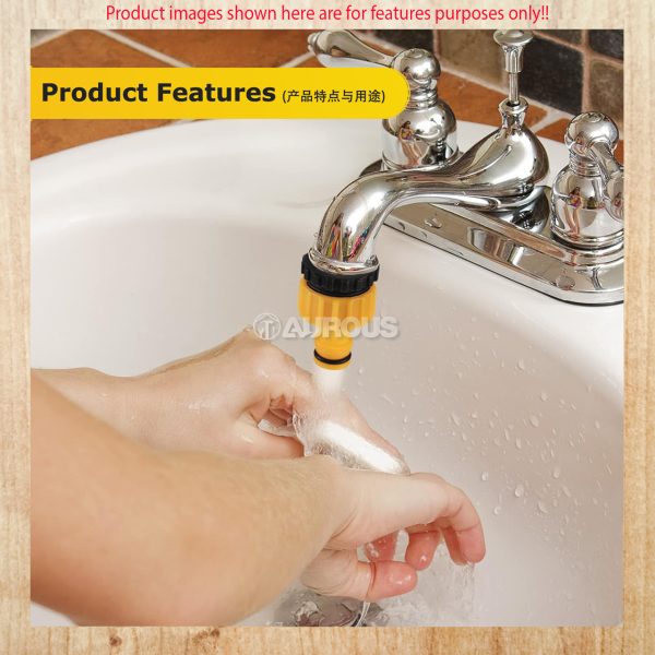 PVC GARDEN HOSE ACCESSORIES MULTI THREADED TAP CONNECTOR 1/2" - Image 8