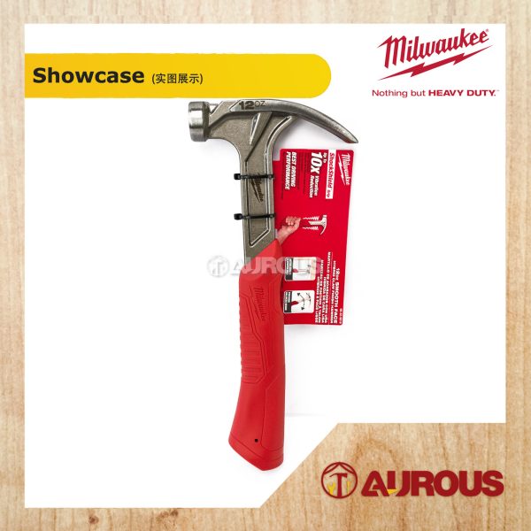 MILWAUKEE SMOOTH FACE HYBRID CLAW HAMMER 12 OZ (48-22-9019) - Image 4