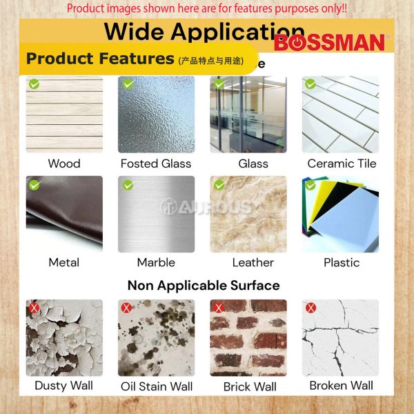 BOSSMAN NANO DOUBLE SIDED TAPE (SUPER HIGH-BOND) 3 METER (30MM X 2MM) BNT-332 - Image 7