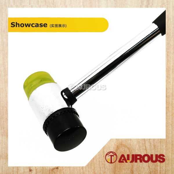 BLACK & YELLOW DOUBLE FACED RUBBER HAMMER MALLET (30MM / 40MM) - Image 4