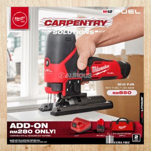 MILWAUKEE M12 FUEL CORDLESS JIG SAW M12 FJS-0 (BARE TOOL)