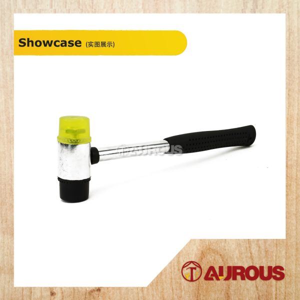 BLACK & YELLOW DOUBLE FACED RUBBER HAMMER MALLET (30MM / 40MM) - Image 6
