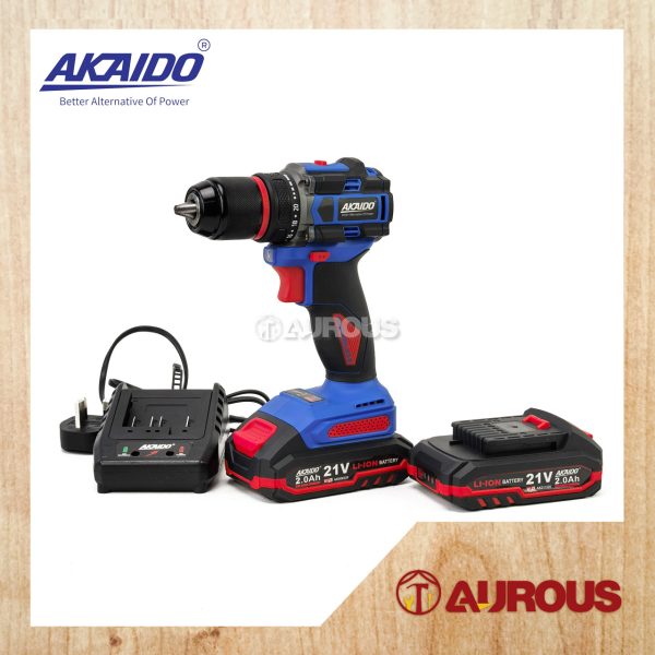 AKAIDO A21BL 21V BRUSHLESS CORDLESS DRILL AK21BL60N-13MM (FULL SET)
