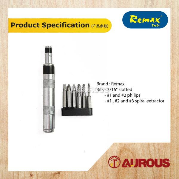 REMAX MINI IMPACT DRIVER & EXTRACTOR SET (7 PCS/SET) - Image 6