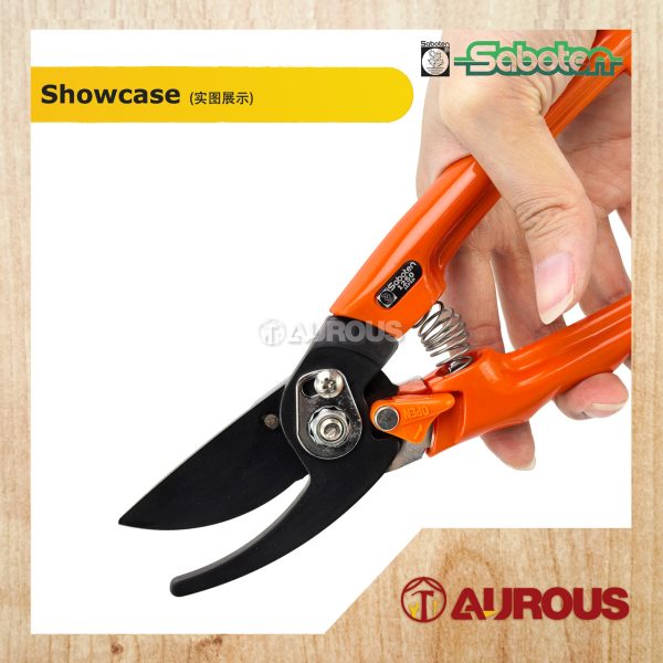 SABOTEN HEAVY DUTY BYPASS TYPE MIGHTY GRIP PRUNING SHEARS NO-1250 (MADE IN JAPAN) - Image 3