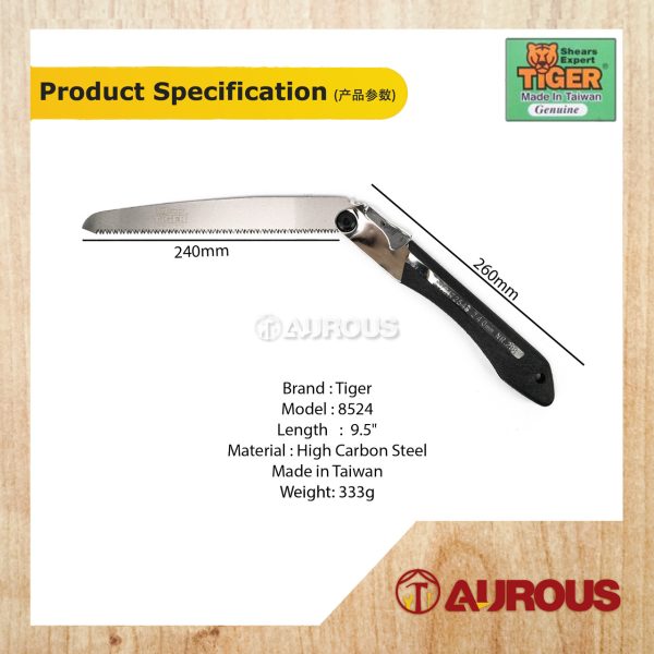 TIGER RUBBER HANDLE FOLDABLE PRUNING SAW (MODEL : 8524) - Image 6