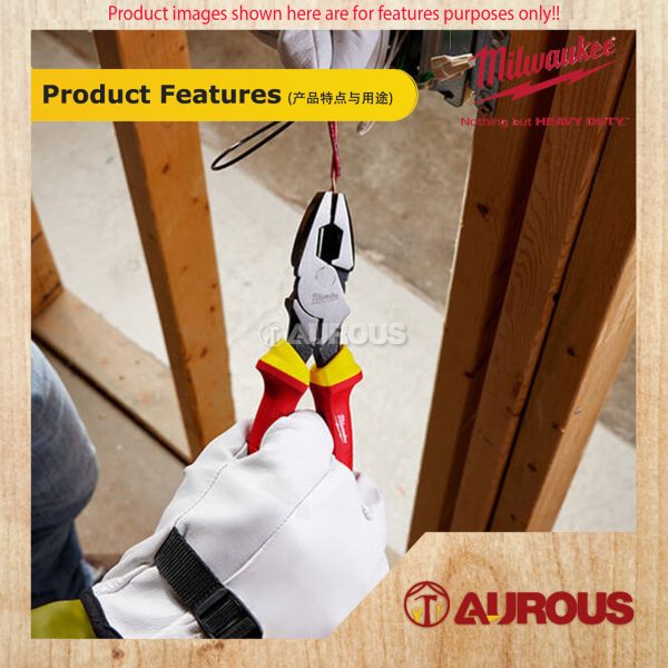 MILWAUKEE 1000V INSULATED 9'' LINEMAN'S PLIERS 48-22-2209 - Image 5