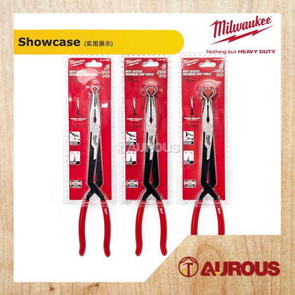 MILWAUKEE 13" LONG REACH HOSE GRIP PLIERS (48-22-6560 / 48-22-6561 / 48-22-6562 / 3PCS SET) - Image 2