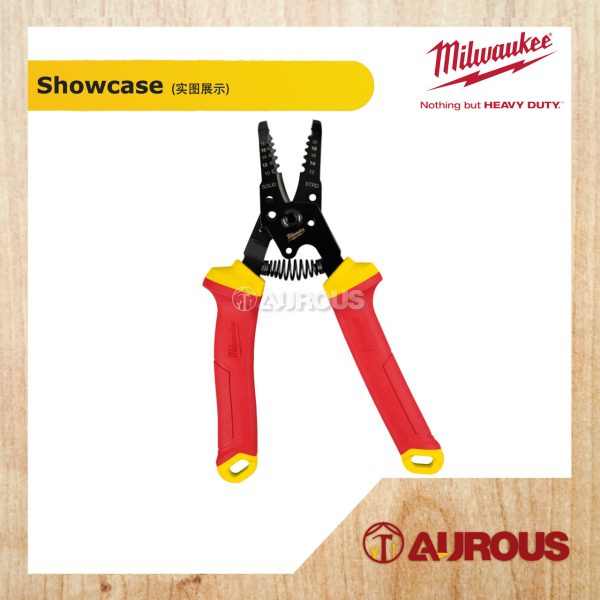MILWAUKEE 1000V INSULATED 10-20 AWG WIRE STRIPPER & CUTTER 48-22-2214 - Image 3