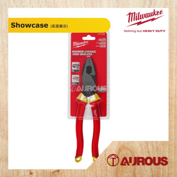 MILWAUKEE 1000V INSULATED 9'' LINEMAN'S PLIERS 48-22-2209 - Image 2