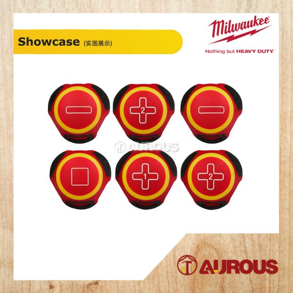 MILWAUKEE 1000V INSULATED SLIM TIP SCREWDRIVER SET 48-22-2206 (6 PCS/SET) - Image 3
