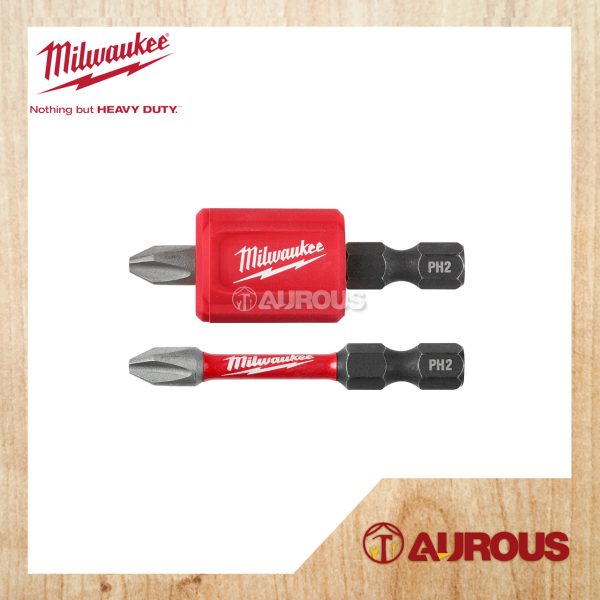 MILWAUKEE SHOCKWAVE IMPACT DUTY MAGNETIC ATTACHMENT PH2 BIT SET 48-32-4550 (3PCS/PKT)