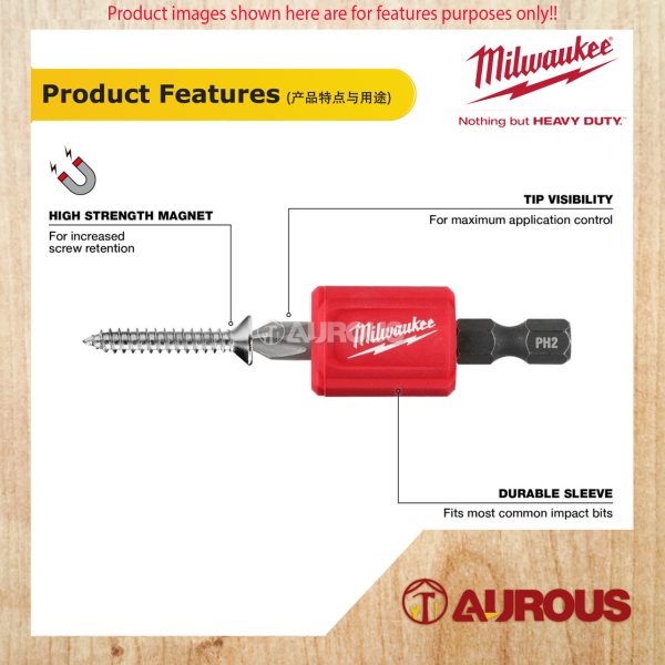 MILWAUKEE SHOCKWAVE IMPACT DUTY MAGNETIC ATTACHMENT PH2 BIT SET 48-32-4550 (3PCS/PKT) - Image 5