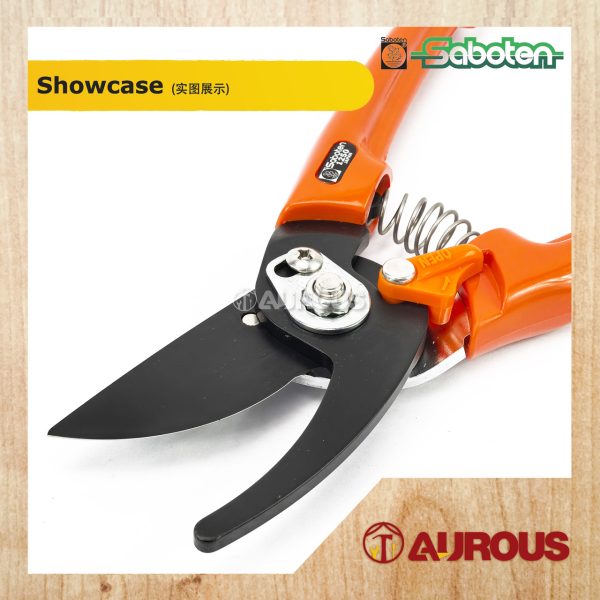 SABOTEN HEAVY DUTY BYPASS TYPE MIGHTY GRIP PRUNING SHEARS NO-1250 (MADE IN JAPAN) - Image 2