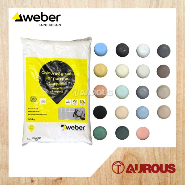 WEBER WEBERFILL FINE GROUT COLOURED GROUT FOR NARROW TILE JOINT (3.5KG)