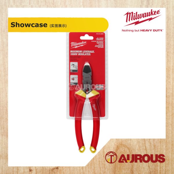 MILWAUKEE 1000V INSULATED 8'' DIAGONAL CUTTING PLIERS 48-22-2208 - Image 3