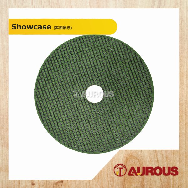 SROCUT INOX FIBRE CUTTING DISC WITH DOUBLE NET 4'' 107MM X 1.2MM X16MM (GREEN) - Image 2