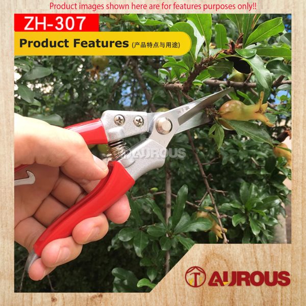 QUAN GARDENING SCISSOR PRUNING SHEAR 215MM (ZH307) - Image 6