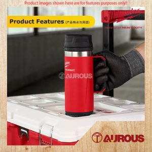 MILWAUKEE PACKOUT INSUATED MUG SIP LID 18OZ 48-22-8394R (RED) - Image 7