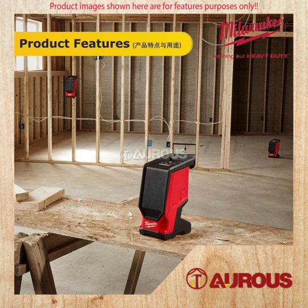 MIILWAUKEE M18 BLUETOOTH JOBSITE AUDIO LINK DOUBLE SPEAKER M18 JSSP-0 (BARE TOOL) - Image 7