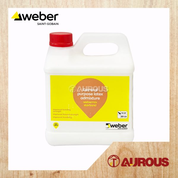 WEBER WEBERMIX STARBOND ADMIX SUSU FOR GENERAL PURPOSE LATEX ADMIXTURE (4 LITRE)
