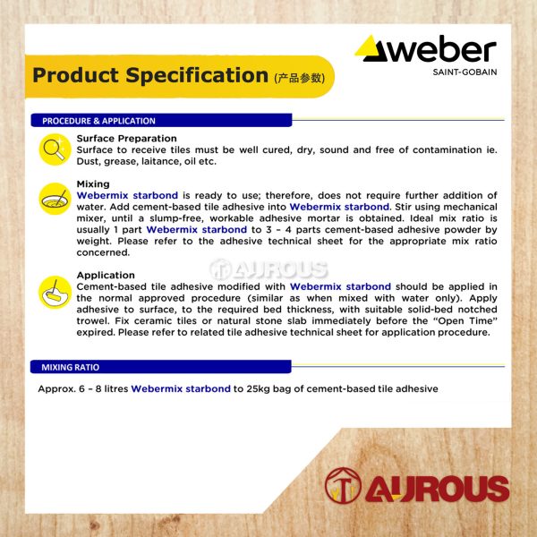 WEBER WEBERMIX STARBOND ADMIX SUSU FOR GENERAL PURPOSE LATEX ADMIXTURE (4 LITRE) - Image 5