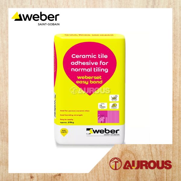 WEBER WEBERSET EASY BOND 99 CEMENT GUM C1 GRADE TILE ADHESIVE FOR CERAMIC TILE (25KG)