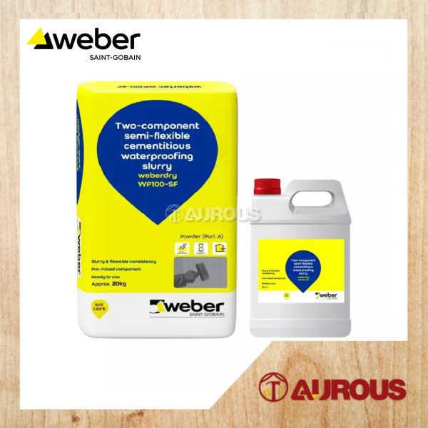 WEBER WEBERDRY WP100-SF SEMI-FLEXIBLE CEMENTITIOUS WATERPROOFING SLURRY A + B (GREY) 25 KG