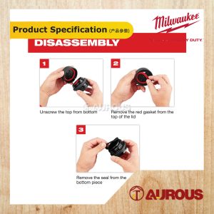 MILWAUKEE PACKOUT INSUATED MUG SIP LID 18OZ 48-22-8394R (RED) - Image 6