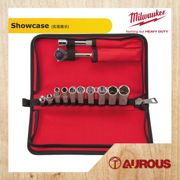 MILWAUKEE 3/8'' METRIC SOCKET WRENCH 12PC SET 10MM TO 19MM (48-22-9001) - Image 3