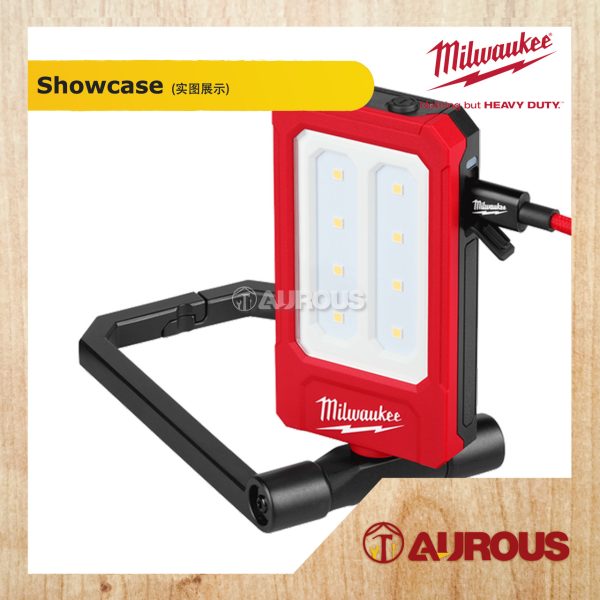 MILWAUKEE INTERNAL RECHARGEABLE 500 MAX LUMENS FOLDING FLOOD LIGHT (IR FFL-0) - Image 5