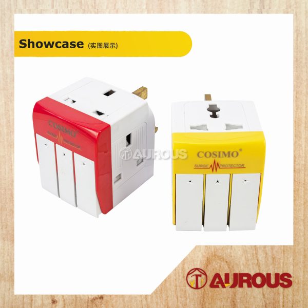 COSIMO 3 WAY ADAPTOR/MULTI ADAPTOR C/W 3 SWITCH INDIVIDUAL NEON LED LIGHT 13A ADAPTOR PLUG (TW813/TW913/TW812/TW912) - Image 2