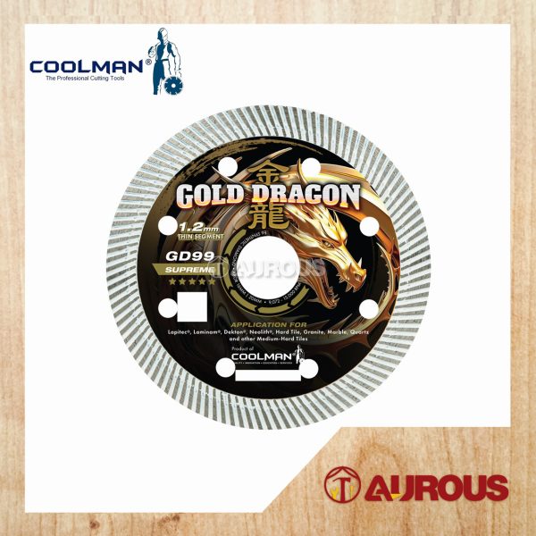 COOLMAN GOLD DRAGON DIAMOND DISC BLADE 4" / 105MM (GD99) (THIN)