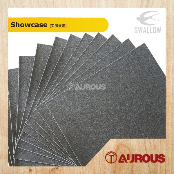 SWALLOW WATERPROOF ABRASIVE SANDPAPER SIZE 9'' X 11'' (GRIT 60-2000) (1 PIECE) - Image 3