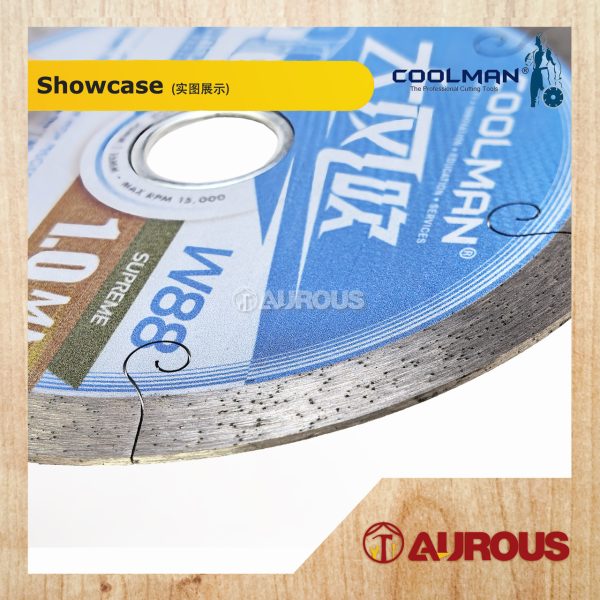 COOLMAN 88 SERIES W88 ULTRA THIN J SLOT CONTINUOS RIM DIAMOND CUTTING DISC 4'' / 105MM - Image 3