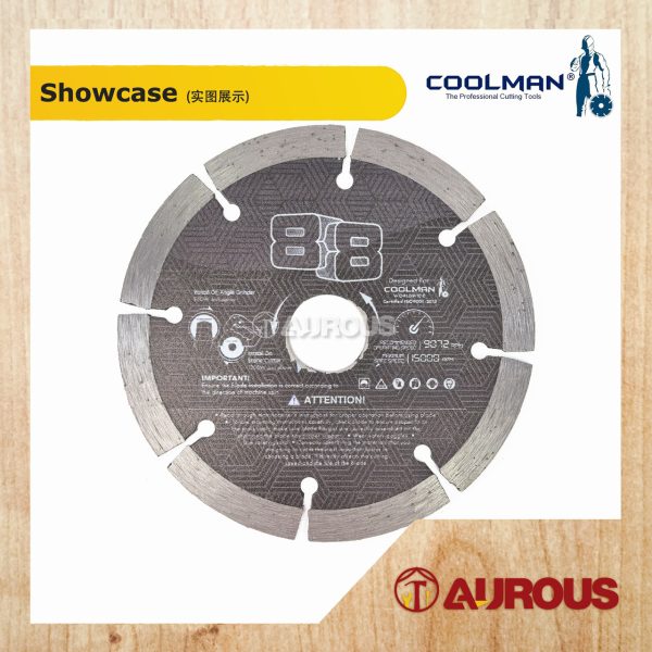 COOLMAN 88 SERIES M88 DIAMOND SEGMENTED DISC BLADE 4”/105MM - Image 2