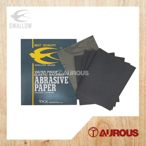 SWALLOW WATERPROOF ABRASIVE SANDPAPER SIZE 9'' X 11'' (GRIT 60-2000) (1 PIECE)